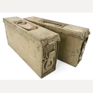 German WH MG 34/42 Camouflaged Ammo Box Set