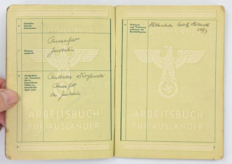 German Third Reich Foreigner (Dutch) Workers Pass — image 4
