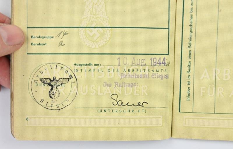 German Third Reich Foreigner (Dutch) Workers Pass — image 5