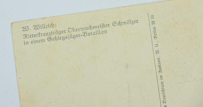 German Postcard of GBJ Oberwachmeister 'Schmölzer' — image 3