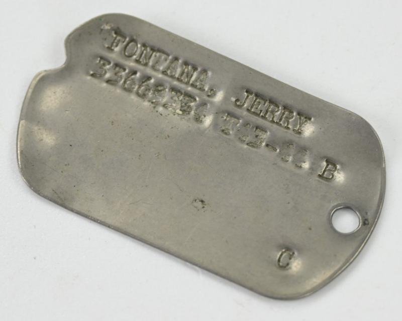 US WW2 Dog-Tag 'Jerry Fontana' — image 2