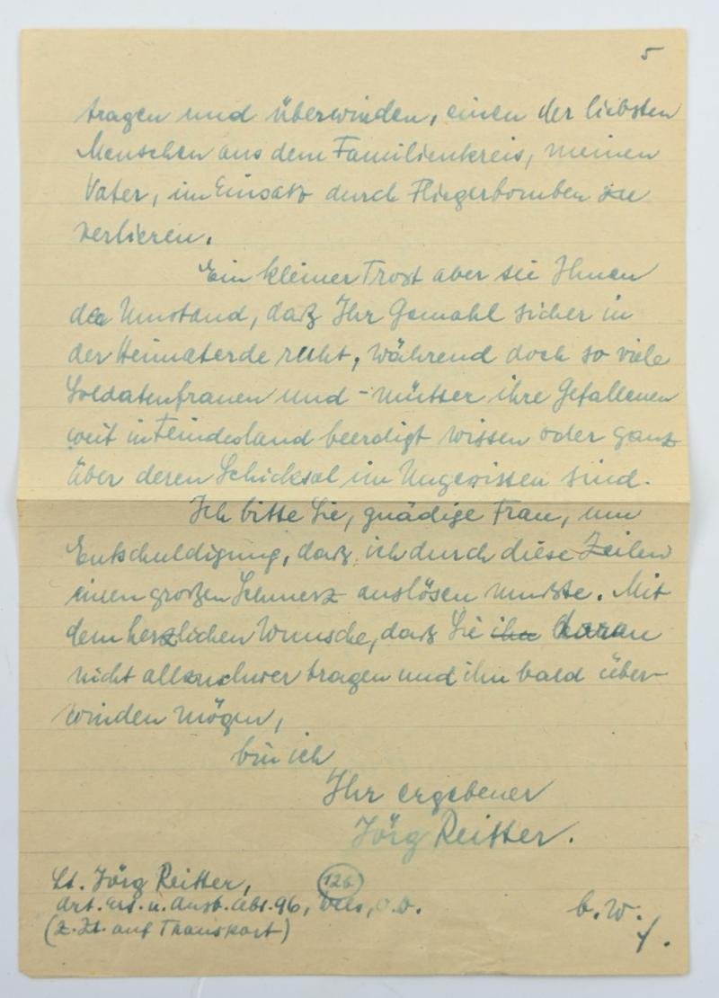 German WH Fieldpost Letter with Envelop — image 7