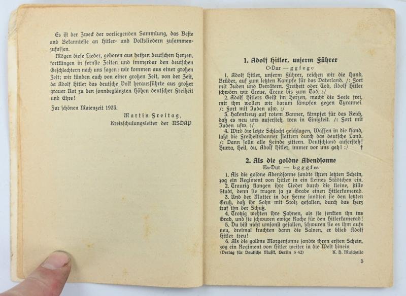 German Songbook 'Deutsche Kampfs und Volks Lieder' — image 3