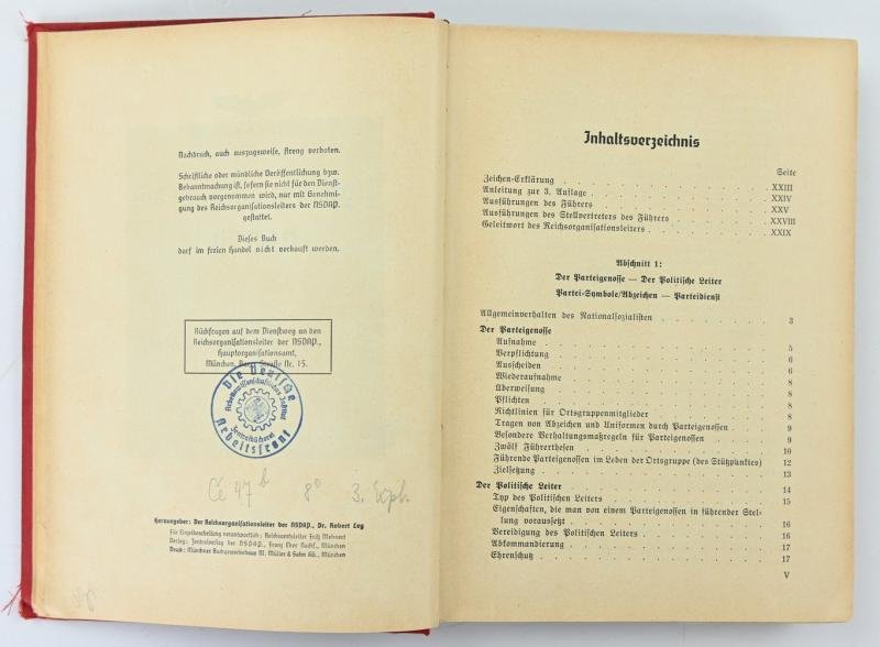German NSDAP Organization Book 1937 — image 3
