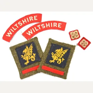 British WW2 Battledress Insignia Set 43th Wessex Division/ Wiltshire Regiment