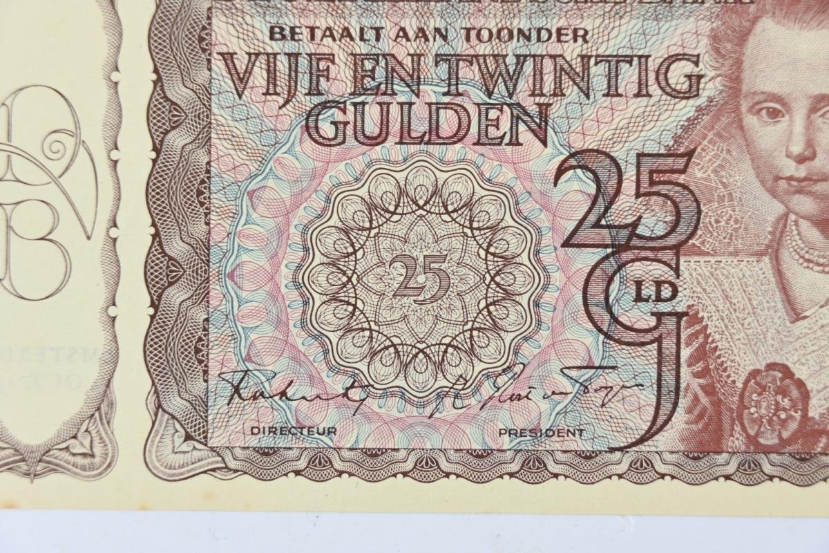 Dutch WW2 Period Banknote 25 Guldens — image 2