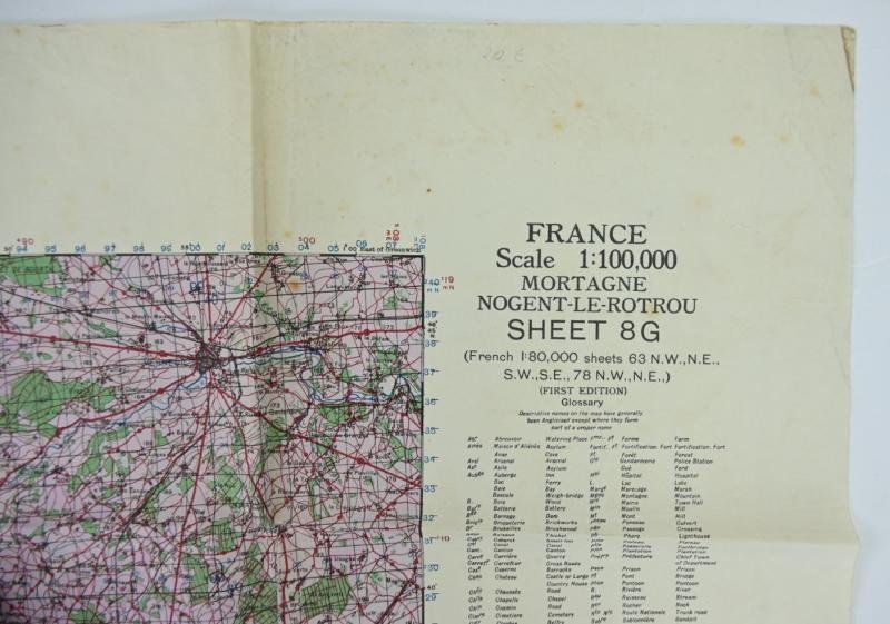 British WW2 Mapcard of Nogent-Le-Routrou, Mortagne France — image 2