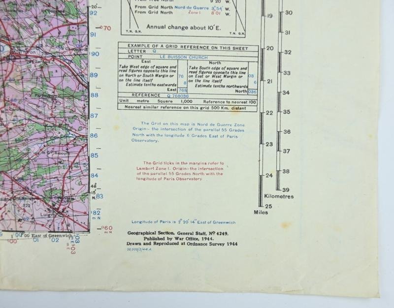 British WW2 Mapcard of Nogent-Le-Routrou, Mortagne France — image 3