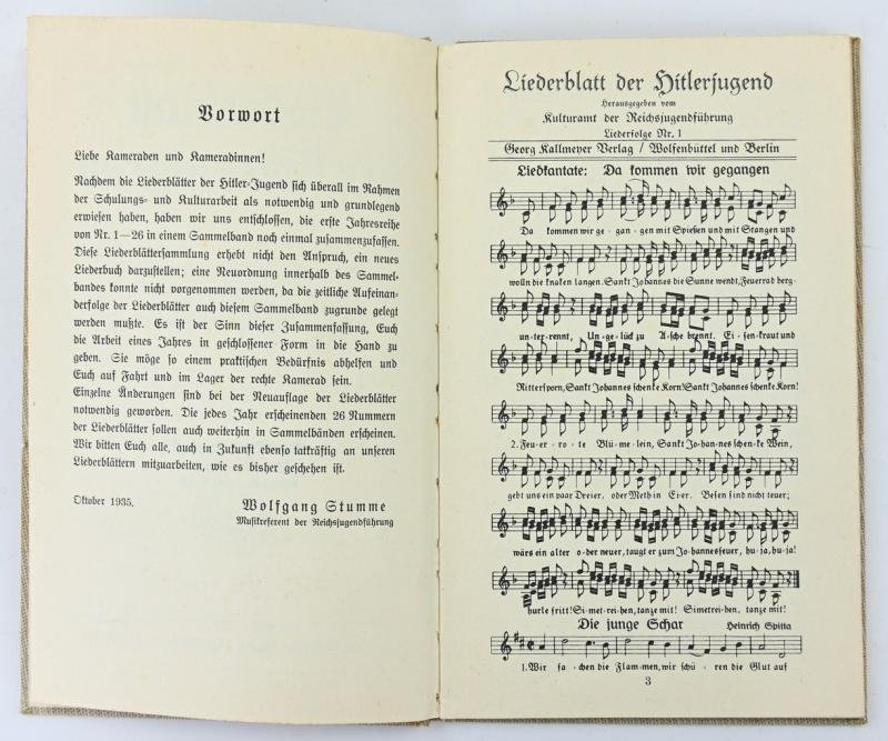 German HJ Songbook 'Liederblatt der Hitlerjugend' — image 4