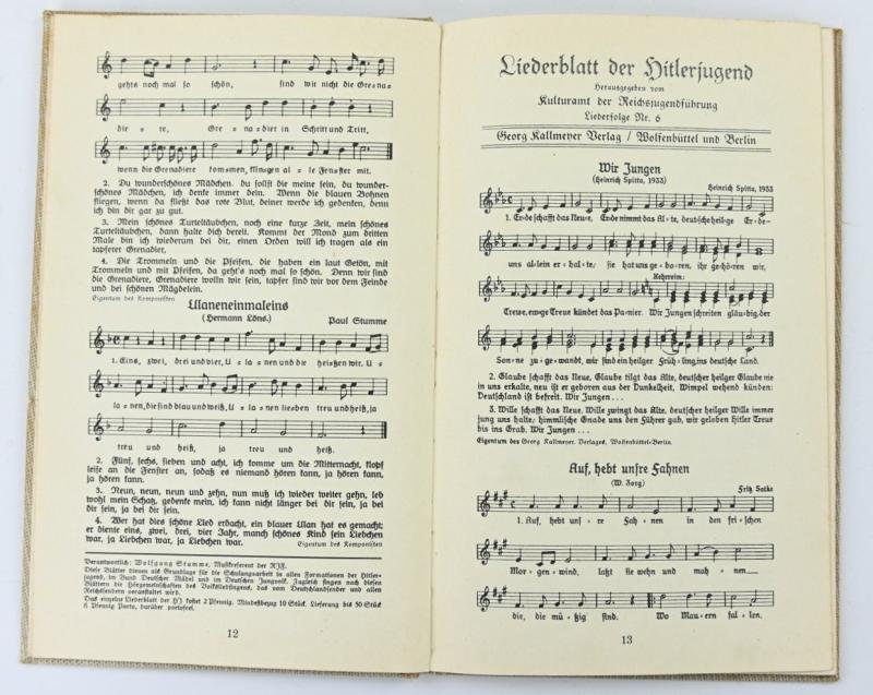 German HJ Songbook 'Liederblatt der Hitlerjugend' — image 6