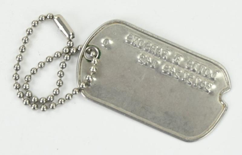 US WW2 Dog-tag 'Lotis E. Parsons' — image 3