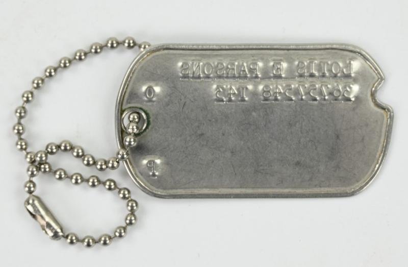 US WW2 Dog-tag 'Lotis E. Parsons' — image 4