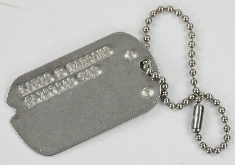 US WW2 Dog-tag 'Lotis E. Parsons' — image 6