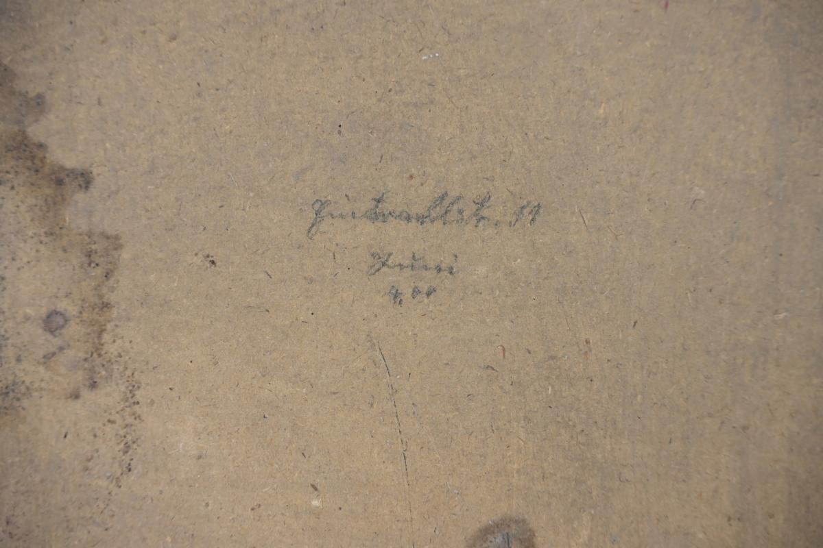 German WH Panzer Service Certificate in Frame — image 11