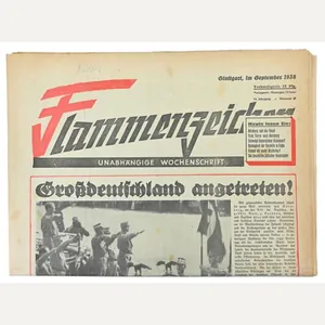 German Third Reich Newspaper 'Flammenzeichen' 1938