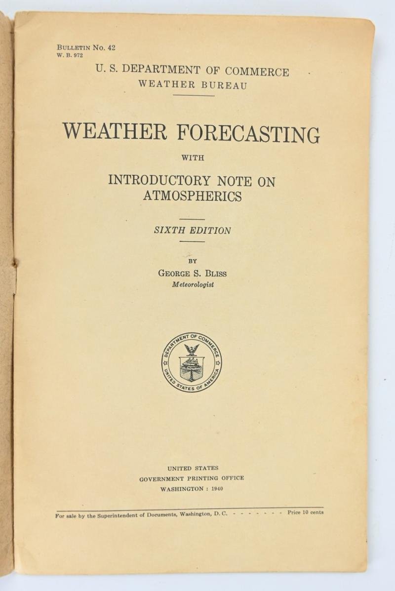 US WW2 Weather Forecasting Manual 1940 — image 2