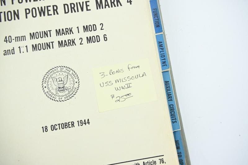 US Navy WW2 Technical Instruction Manual 'USS Missoula' — image 2