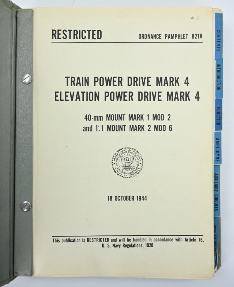 US Navy WW2 Technical Instruction Manual 'USS Missoula' — image 3