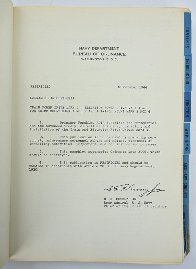 US Navy WW2 Technical Instruction Manual 'USS Missoula' — image 4