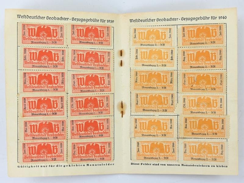 German Westdeutsche Beobachter Payment Booklet — image 5