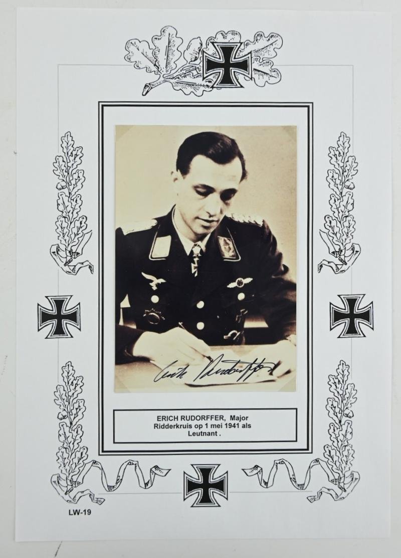 Signature of Luftwaffe KC-OLC & S Recipient 'Erich Rudorffer' — image 2
