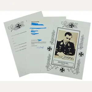Signature of Luftwaffe KC-OLC & S Recipient 'Erich Rudorffer'