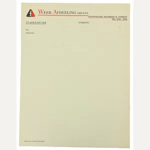 Dutch SS/ WA Headquarters Document Paper