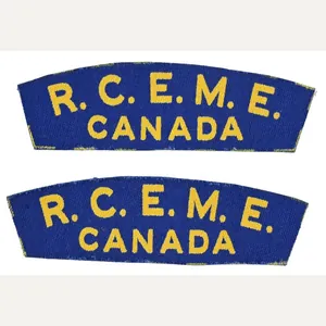 Canadian WW2 RCEME Shoulder Title Set