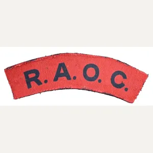British WW2 RAOC Printed Shoulder Title