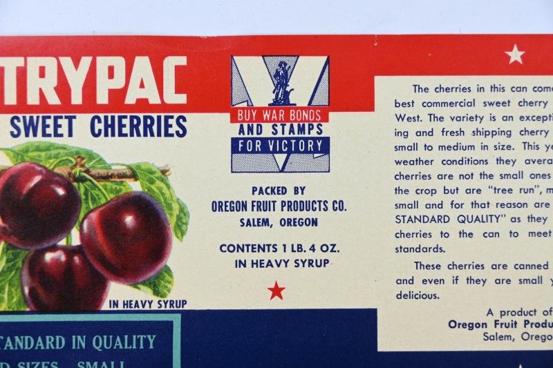 US WW2 Tin Can Victory Food Label — image 3