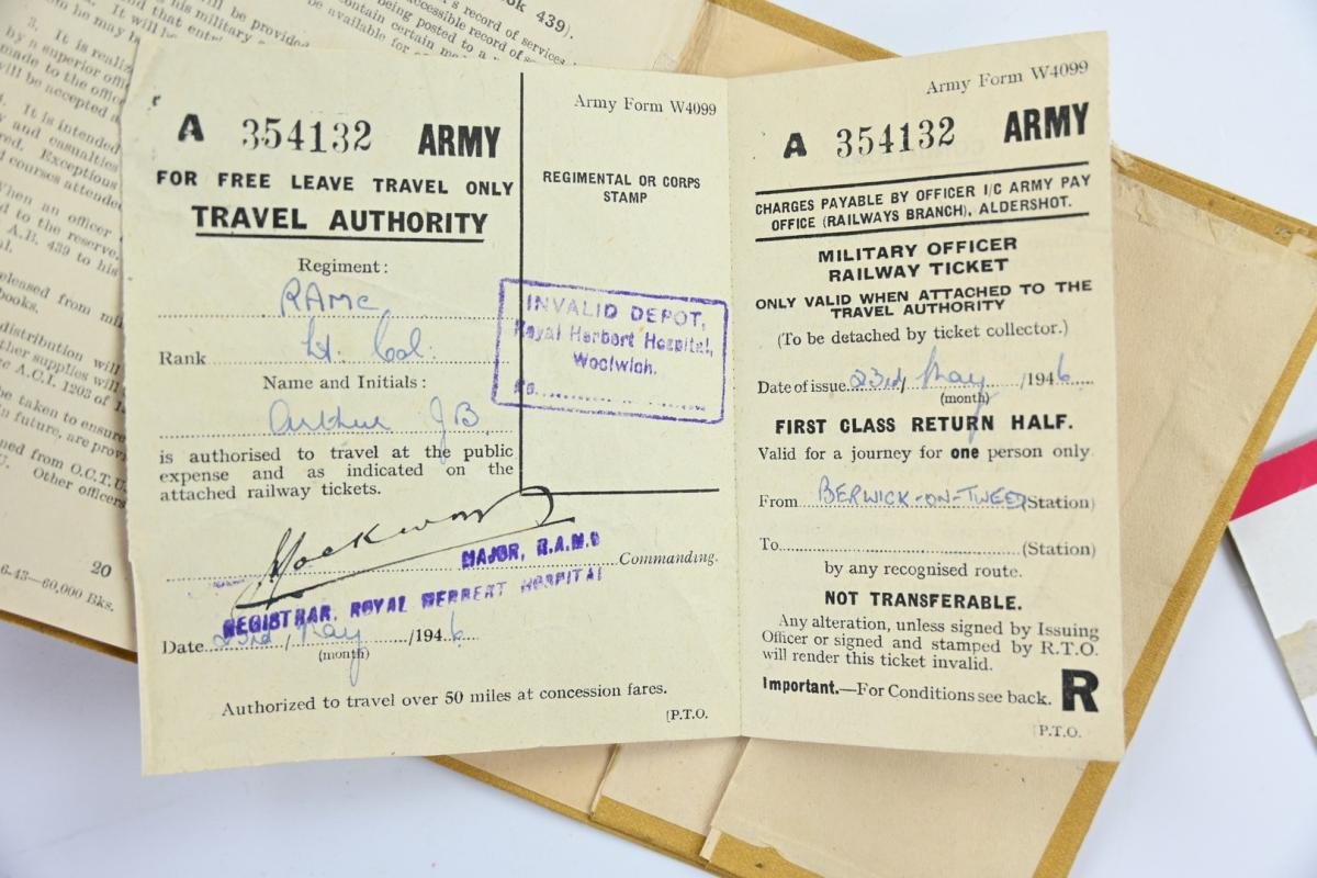 British WW2 RAMC Uniform Grouping 'Lt. J.B. Arthur' — image 20