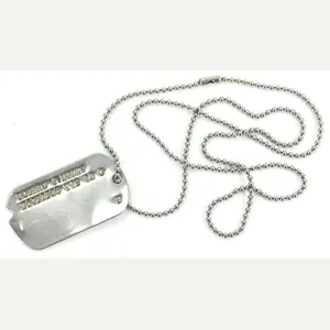 US WW2 Dog-Tag with Chain 'Howard J. Muzzy'