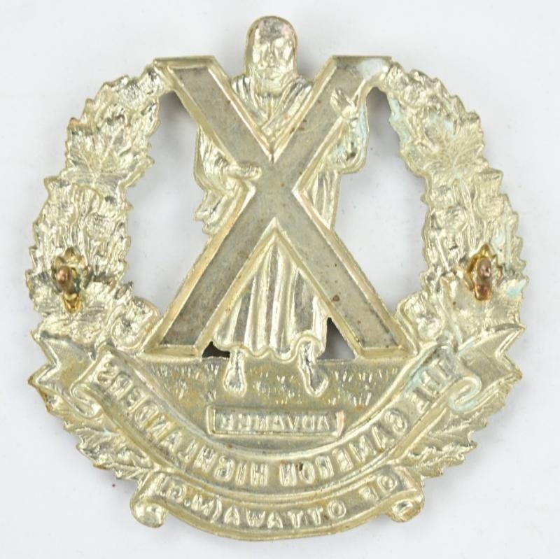 Canadian WW2 Army Cameron Highlanders of Canada Regiment Cap Badge — image 2