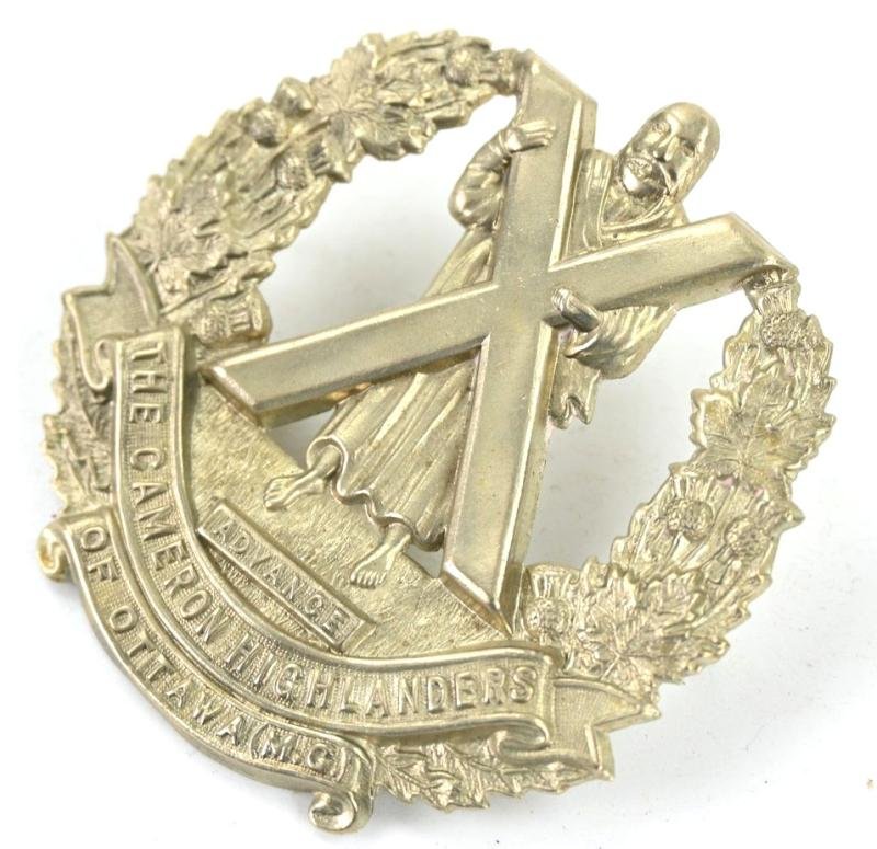 Canadian WW2 Army Cameron Highlanders of Canada Regiment Cap Badge — image 4