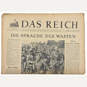 German Newspaper 'Das Reich' August 1941