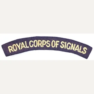 British WW2 Royal Corps of Signals Cloth Shoulder Title