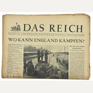 German Newspaper 'Das Reich' September 1941