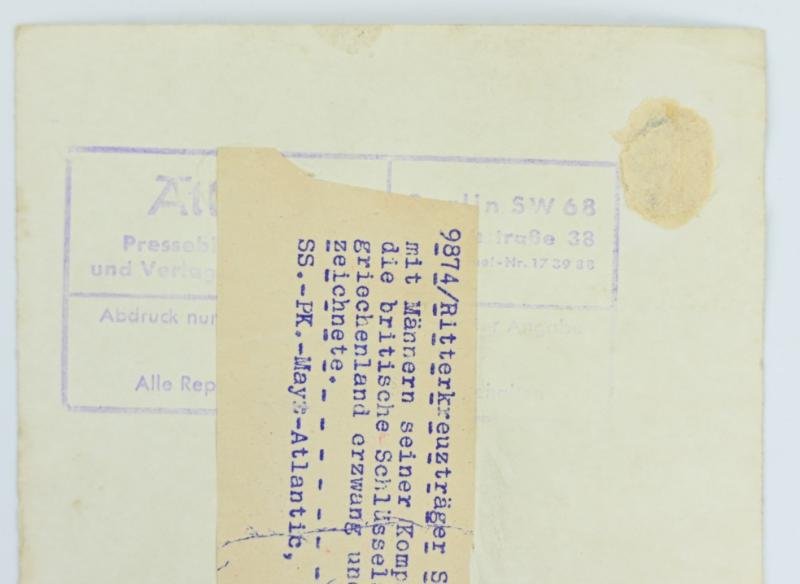 German Waffen-SS LAH medal Recipients 'Greece' — image 7