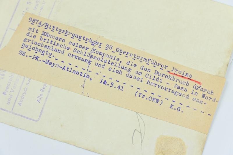 German Waffen-SS LAH medal Recipients 'Greece' — image 8