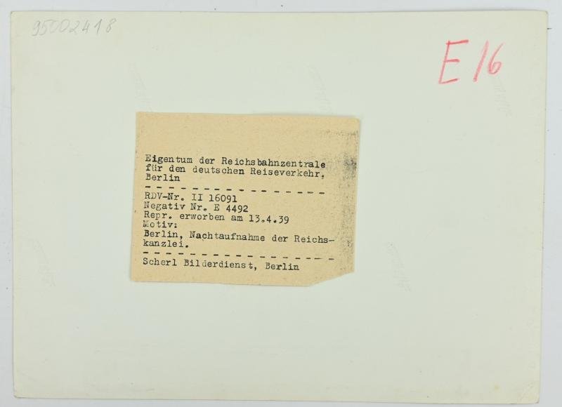 German Third Reich Press Photo 'Reichskanzlei' — image 4