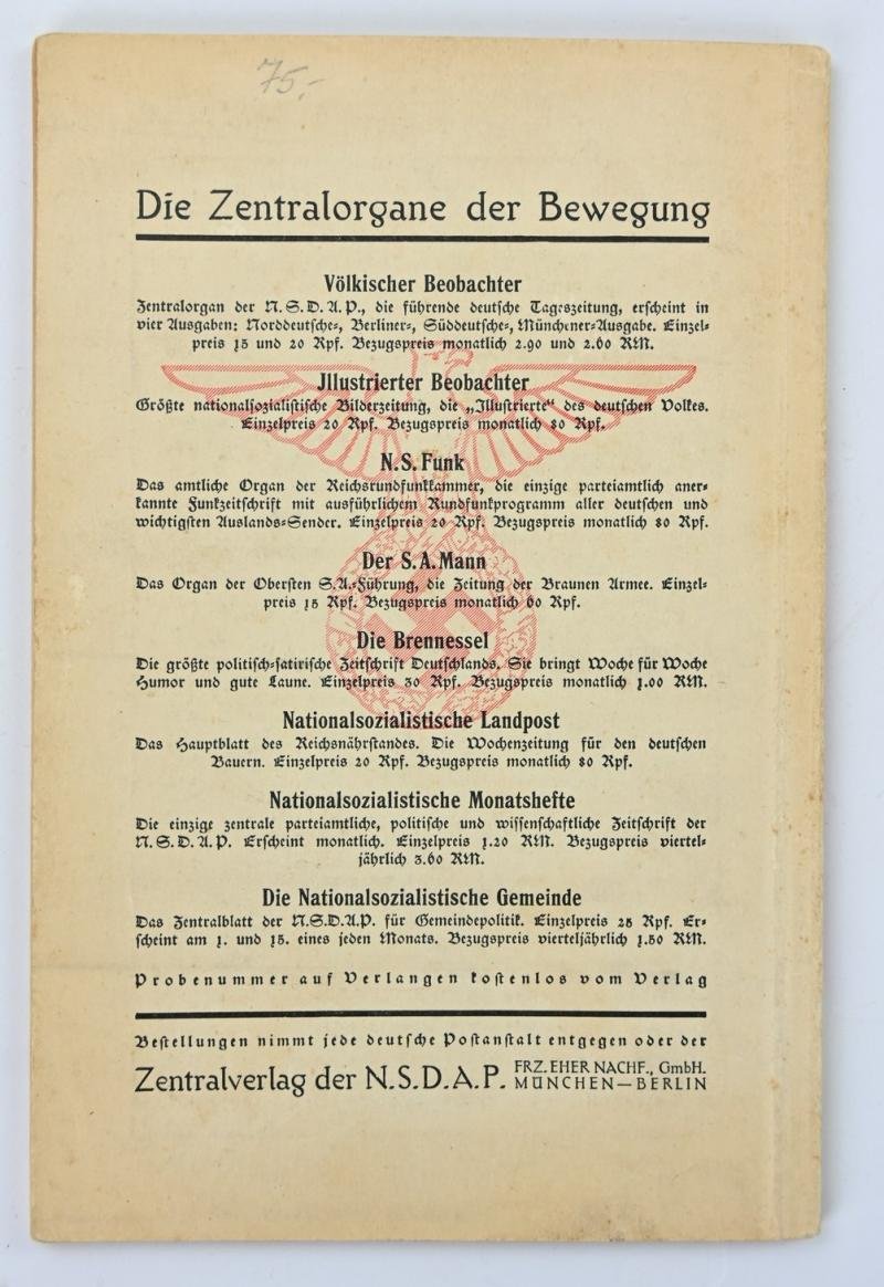 German NSDAP Program Booklet 1934 — image 5