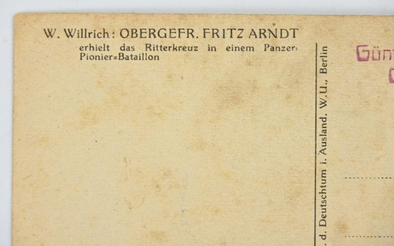 German Willrich Postcard 'Obergefreiter Arndt' — image 3
