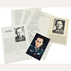 Signature of Wehrmacht KC-OLC Recipient (Heinz Wittchow von Brese-Winiary)