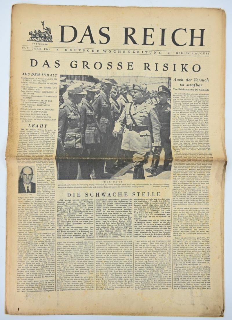 German Newspaper 'Das Reich' August 1942 — image 3