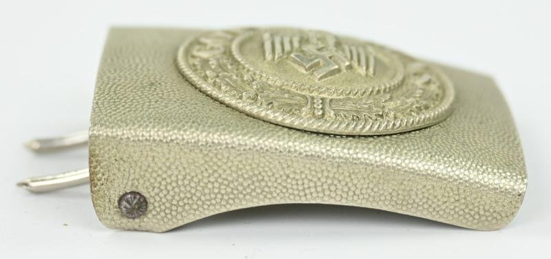 German WH Nickle-Silver Beltbuckle 'Left facing eagle' — image 3