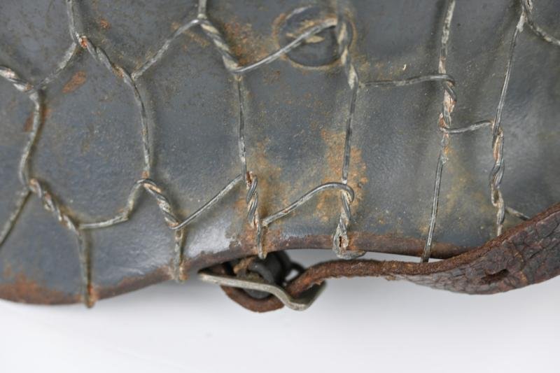 German LW M40 SD Combat Helmet with Full Wire Basket — image 12