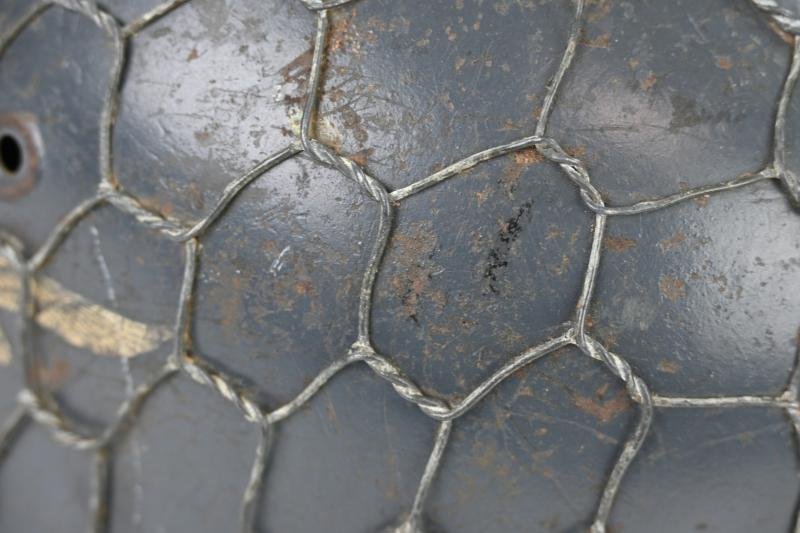 German LW M40 SD Combat Helmet with Full Wire Basket — image 14