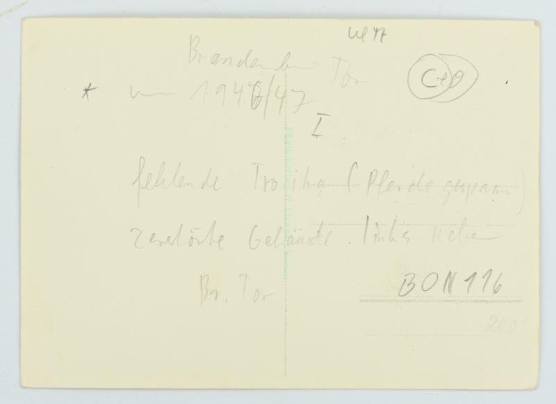 German Postcard Brandenburger Tor (1946/47) — image 2