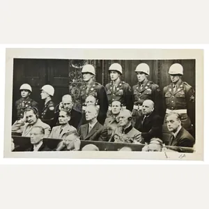 Allied Nuremberg War Trails Press Photo 'Nazi Leaders'