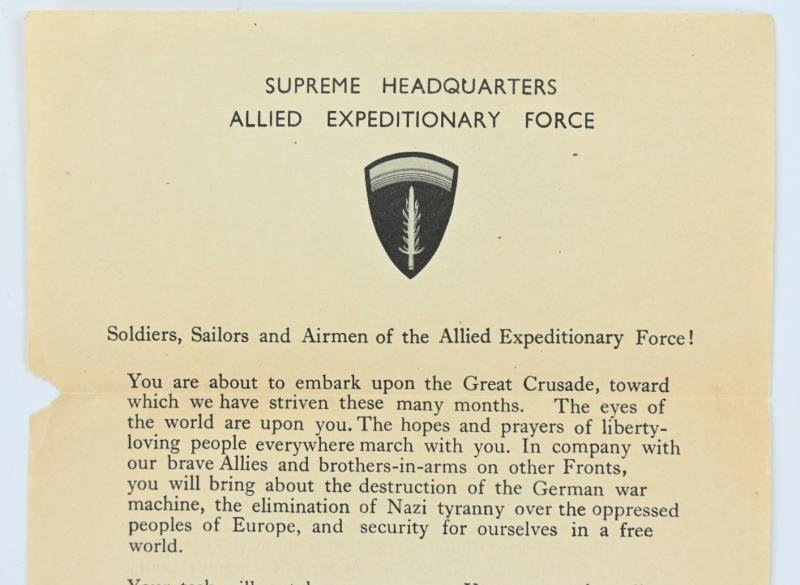 US WW2 Eisenhower D-Day Letter 6 June 1944 — image 4